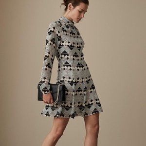 Reiss Ardelle Geometric Heart Print Dress